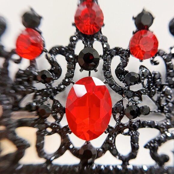 Renaissance Crown, Red Stone Crown, Halloween Costume, Coronation Crown - Picture 8 of 9